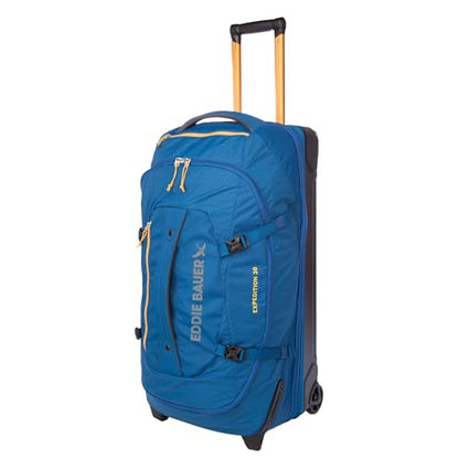 Eddie Bauer Expedition Rolling Duffel Bag with Wheels - True Blue, 30" - color: True Blue, size: 30" (Check-In)