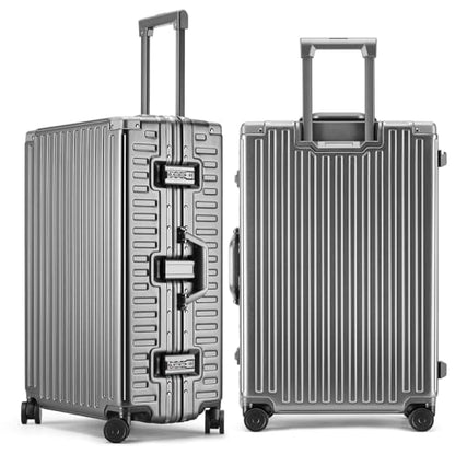ROAMING 26 Inch Checked-Large Zipperless Luggage Hard shell Suitcases Gray - color: gray, size: 26 Inch Checked Luggage