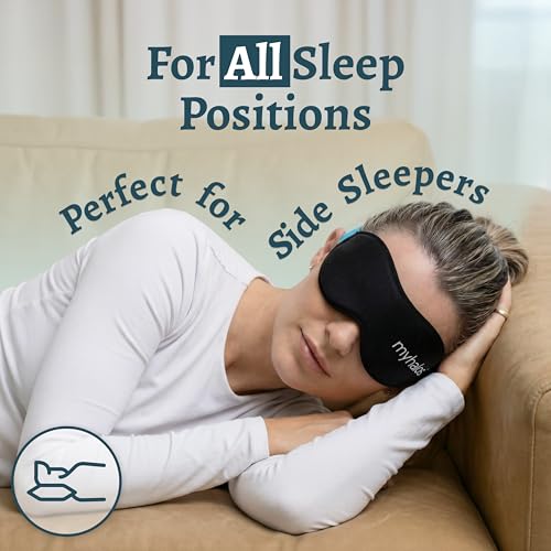 MyHalos® Silicone Sleep Mask, Blackout Eye Mask, Zero Pressure, Washable