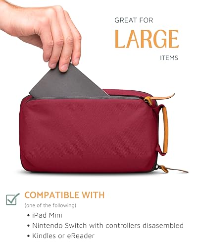 TRIPPED Travel Gear Tech Organizer Pouch for Cables and Accessories - color: Red
