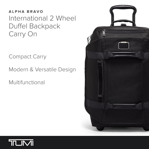 TUMI Alpha Bravo International 2 Wheeled Duffel Backpack, Black - color: Black