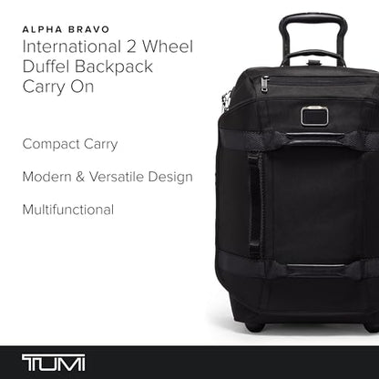 TUMI Alpha Bravo International 2 Wheeled Duffel Backpack, Black - color: Black
