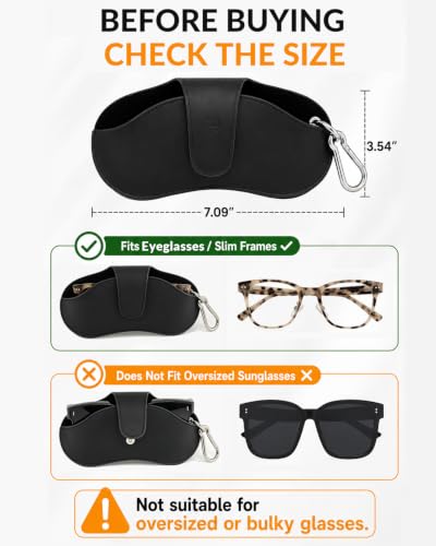 Payne Glasses Slim Magnetic Glasses Case with RFID Blocking Card Holder