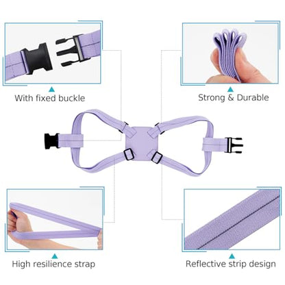 Travelkin Luggage Straps Bag Bungee for Suitcase Add a Bag TSA Approved - color: Lilac