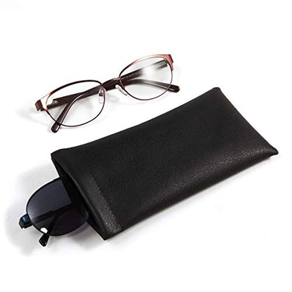 TRIUMPH VISION Eyeglass Case Glasses Case Soft Sunglass Pouch Sleeve 3 Pack - color: 3 Pack Dark Grey, Red, Black