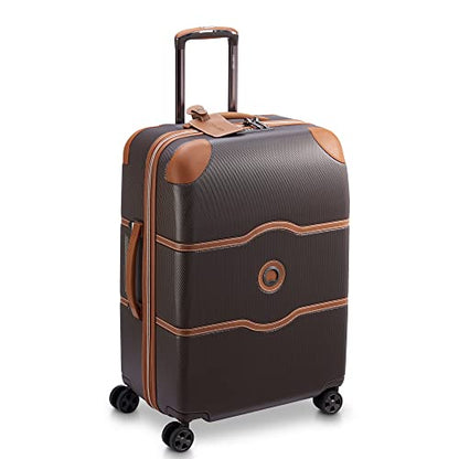 DELSEY PARIS Chatelet Air 2.0, 24 Inch Checked Luggage, Chocolate Brown - color: Chocolate Brown, size: Checked-Medium 24 Inch