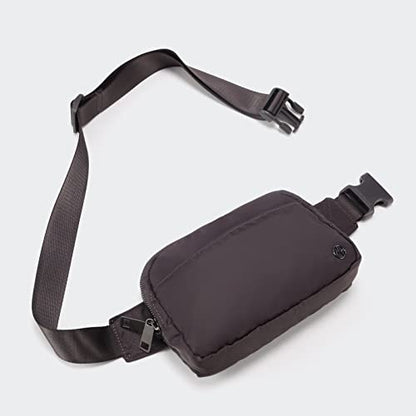 Pander Nylon Fanny Pack Belt Bag for Women with 5 Zipper Pockets - color: Dim Grey