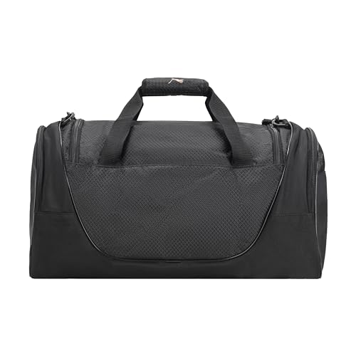 PUMA womens Candidate Duffel Bag with Removable Strap & Shoe Pocket - color: Black/Rose Gold