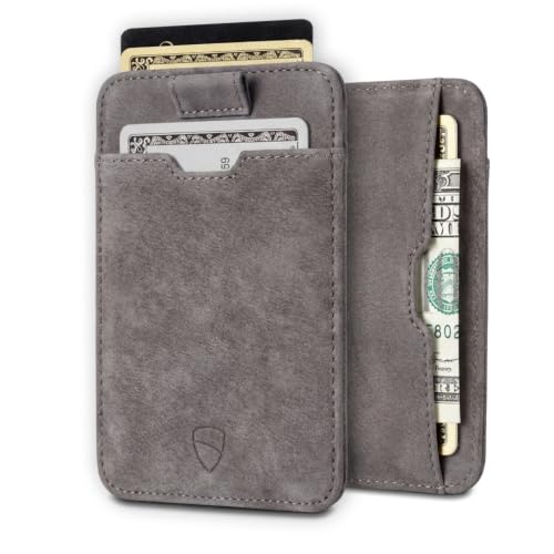 Vaultskin CHELSEA Slim Leather Card Wallet for Men, RFID (Hurricane Brown) - color: Hurricane Brown
