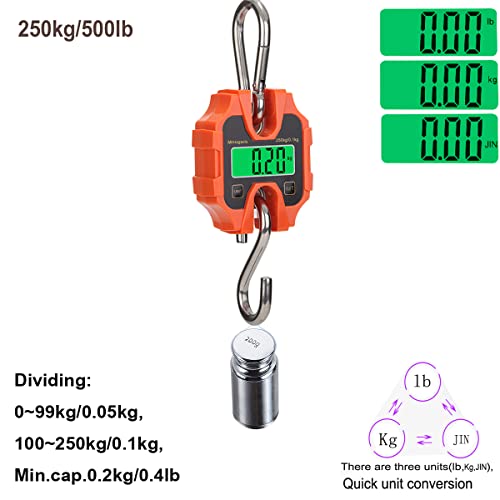 551 lb 250 kg Digital Hanging Scales Heavy Duty Crane Scale