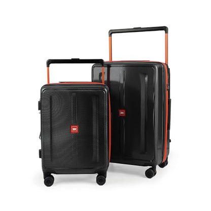 2 Piece Luggage Sets(20/26in) Wide Handle Hardshell Luggage - color: Black, size: 2-Piece Set (20"/26'')