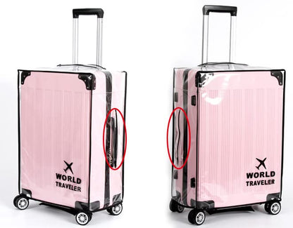 Suitcase Cover Clear PVC Luggage Protector Cover Transparent Travel Luggage Covers for Suitcase waterproof Wheeled Suitcase Cover (26") - size: 26"
