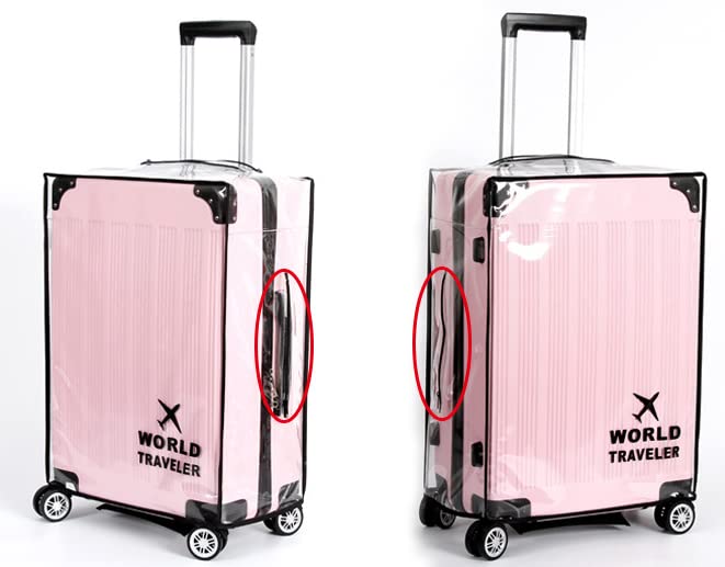 Suitcase Cover Clear PVC Luggage Protector Cover Transparent Travel Luggage Covers for Suitcase waterproof Wheeled Suitcase Cover (22") - size: 22"