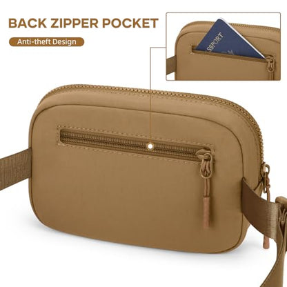Fanny Pack for Women Men, Waterproof Lightweight Crossbody Bag - color: 7.Brown upgrade