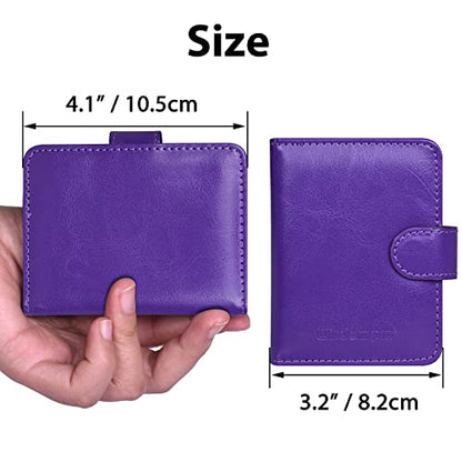 Wisdompro Credit Card Holder, RFID Blocking Wallet Debit Card Protector - color: Purple, size: Vertical