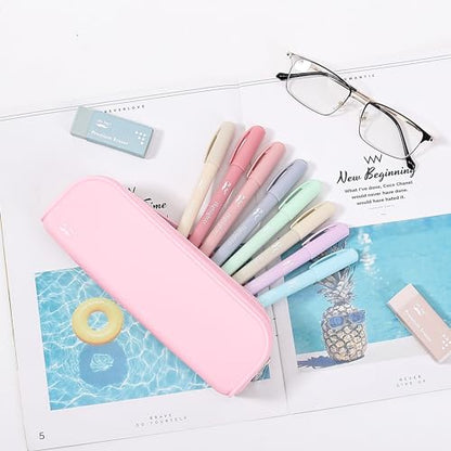 Mr. Pen- Silicone Pencil Case, Light Pink Pencil Pouch, Pencil Case Small - color: Light Pink