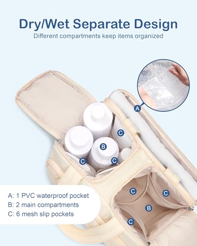 TOPDesign Travel Toiletry Bag, Puffer Makeup Organizer with Compartments - color: Bandanna