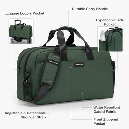 Traveler's Choice Wanderbout 27L Duffel Bag for Travel - color: Green