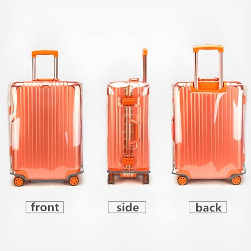 3 PCS Luggage Covers for Suitcase TSA Approved, 20/24/28 Inch - color: Full Clear, size: 20/24/28 Inch (3 Sizes)