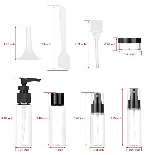 Vitog 11 PCS Travel Bottles Kit, TSA Approved Leak Proof Containers - color: black