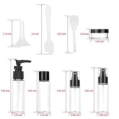 Vitog 11 PCS Travel Bottles Kit, TSA Approved Leak Proof Containers - color: black