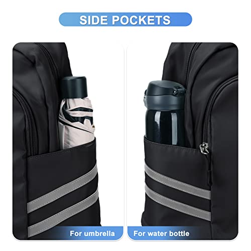 coofay Gym Backpack For Women, Gym Bag with Shoe Compartment - color: A-black, size: Small