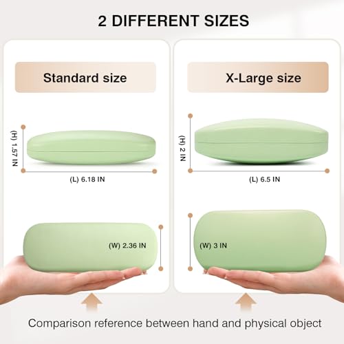 Marvolia Glasses Case Hard Shell - PU Leather Eyeglass Cases Eyeglasses Case for Sunglasses Eye Glasses Cases - color: Green, size: Standard