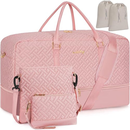 23" Weekender Bag Overnight Bag Travel Duffel Bag for Women - color: Pink, size: Extra Large