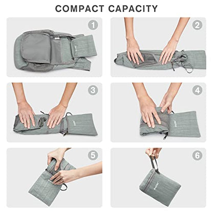 G4Free 10L/15L Hiking Backpack Lightweight Packable Hiking Daypack Small Travel Outdoor Foldable Shoulder Bag - color: Grey, size: 15L