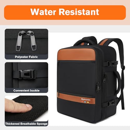 Exquisite Travel Laptop Backpack, Flight Approved Size Carry on Bag (35L) - color: Black, size: XL (8x12.8x18.5")