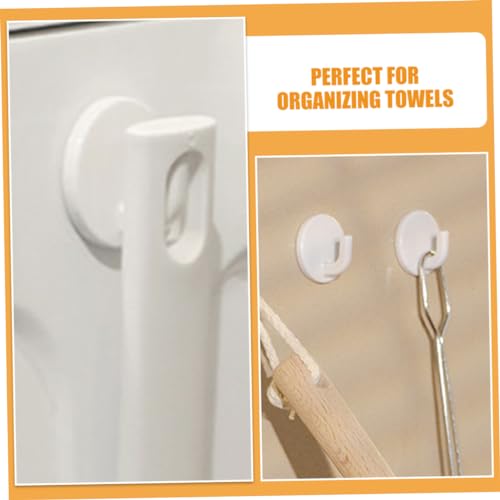 MAGICLULU 6pcs Self-Adhesive Wall Hooks for Kitchen and Bathroom Strong Adhesive Hanging Hooks for Towels Bags Keys No Drill Easy Installation for Home Organization