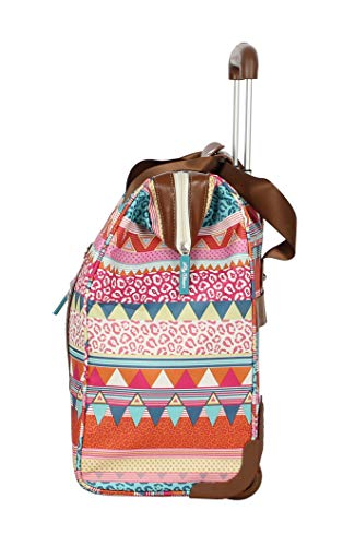 Lily Bloom Design Pattern Carry on Bag Wheeled Cabin Tote (On the Powl) - color: On the Powl
