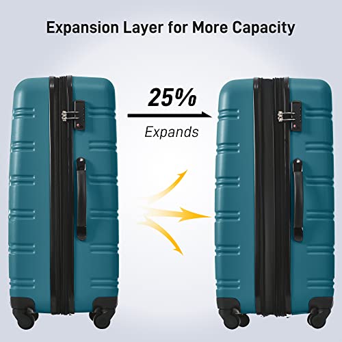 Merax Hardshell Luggage Set,13 Piece Expandable Travel Luggage Set,Blue - color: Blue, size: 13 Piece(16/20/24/28/DB/TB/Packing Cube)