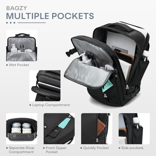 40x30x15cm Personal Item Travel Bag for Airplane Underseat Backpack