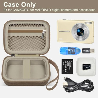ALKOO Digital Camera Case for CAMKORY, Camera Pouch for KODAK Pixpro -Brown - color: Brown