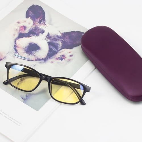 RayLove Unisex Hard Shell Eyeglasses Cases, Protective Case For Glasses - color: Purple