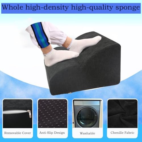 Foot Rest for Under Desk at Work.Multifunctional 3-Tier Foot Stool - color: A-black