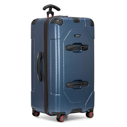 Traveler's Choice Maxporter II Polycarbonate Hardside Trunk with Spinner Wheels, Navy, 31-Inch Large Trunk - color: Navy, size: 31-inch Large Trunk