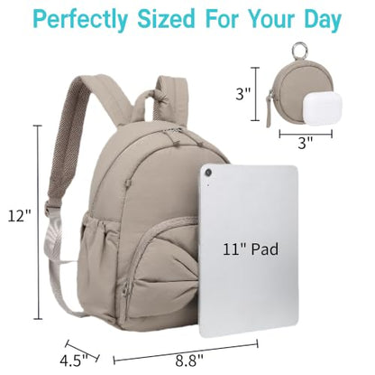 Lightweight MIni Backpack for Women,Taslan Durable Daypack,Casual Travel Backpack with Adjustable Straps for Daily,Travel - color: Lk018-hd Camel-1
