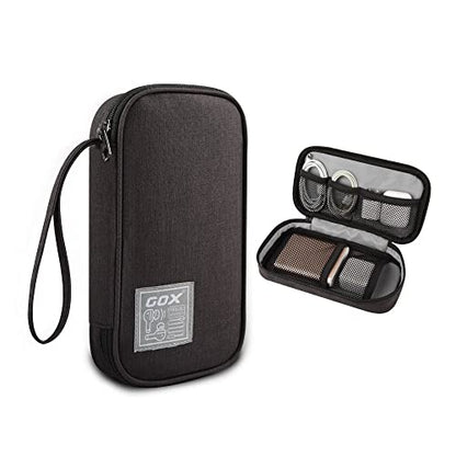 GOX Tech Pouch Accessories Case Organizer for Travel Small Electronics Bag - color: BLACK-Small