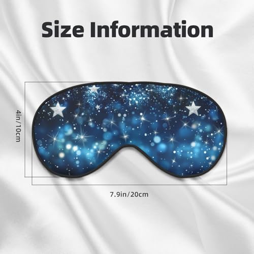 Glittering Star Sleep Mask Eye Mask with Adjustable Strap Eye Sleep Shade Cover Blocks Light for Women Men Airplane Travel Nap - color: Glittering Star