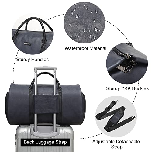 Garment Bags for Travel, 45L Carry-On Convertible Duffle with Strap - color: C-Blue