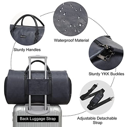 Garment Bags for Travel, 45L Carry-On Convertible Duffle with Strap - color: C-Blue