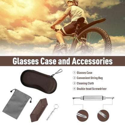 FINTIE Sunglasses Case, Hard EVA Shell Shockproof Sport Glasses Case - color: Brown