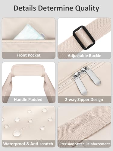 Capolo Expandable Travel Duffle Bag Weekender Overnight Bags for Women Men - color: Off-white, size: Large