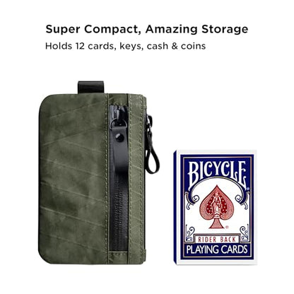 ALPAKA Zip Pouch RFID-Blocking Mens Wallet Dark Green - color: Dark Green