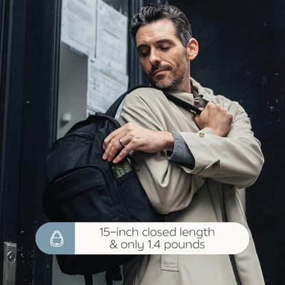 ShedRain Vortex Windproof Compact Travel Umbrella, Auto Open Close - color: Vex Black 54"Arc