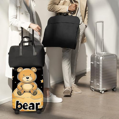 ANNA QUEEN Travel Luggage Cover Suitcase Protector Suitcase Cover Anti-Scratch,Stretchable Bag Cover Washable Durable Polyester - color: bear, size: XL(fits 32-34Inch suitcase)