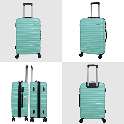 Luggage Sets 3 Piece(20/24/28)-Suitcase Set- Luggage with Wheels-PC + ABS Durable Lightweight Rotating hardshell suitcase 5PCS(Mint Green)… - color: Mint Green 01, size: 20/24/28