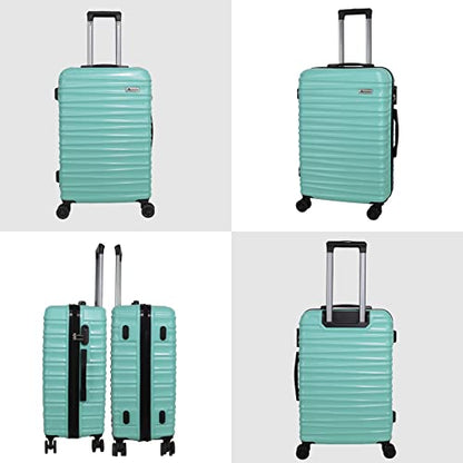 Luggage Sets 3 Piece(20/24/28)-Suitcase Set- Luggage with Wheels-PC + ABS Durable Lightweight Rotating hardshell suitcase 5PCS(Mint Green)… - color: Mint Green 01, size: 20/24/28